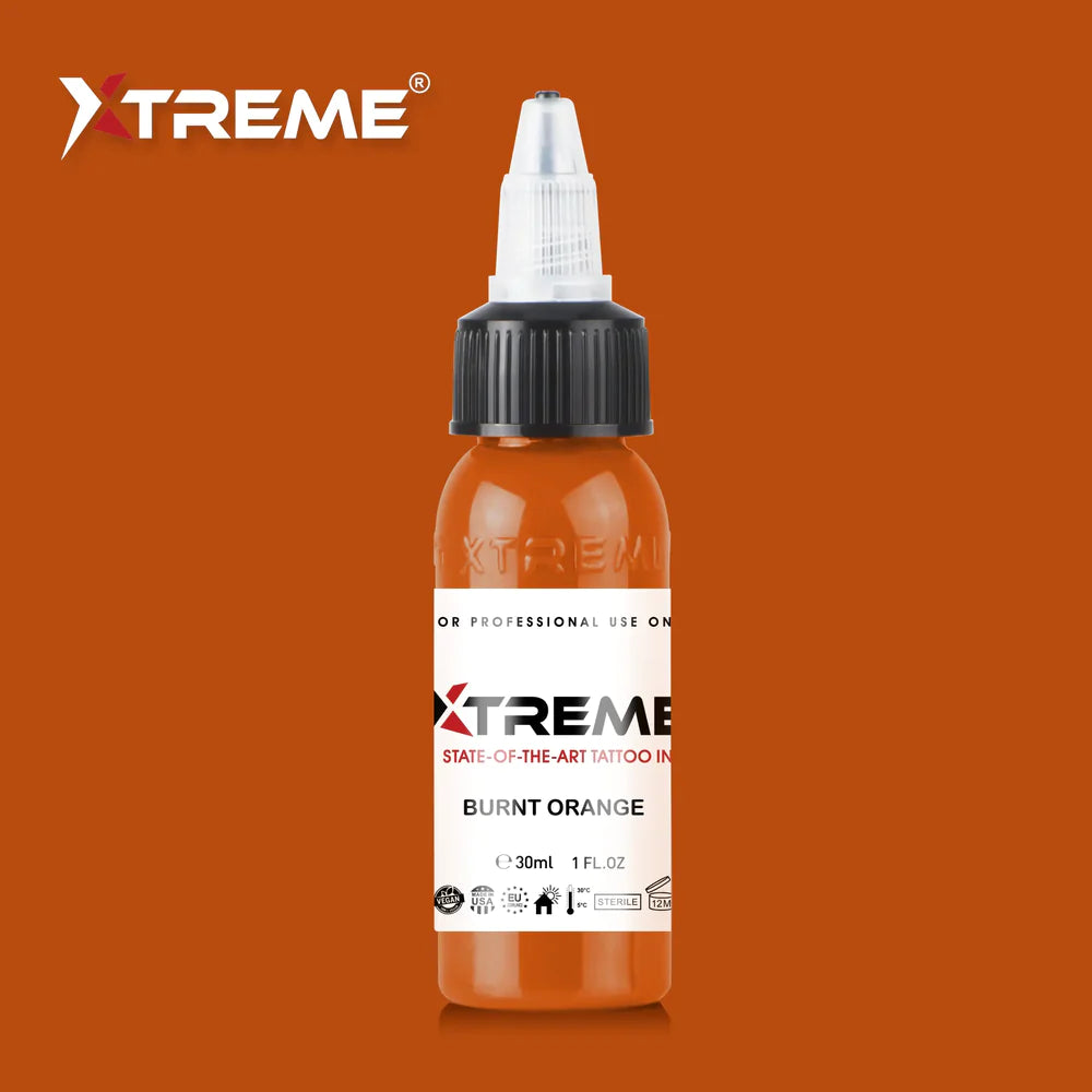 Tinta Xtreme - TINTA DE TATUAJE NARANJA QUEMADA - 30ml / 1oz