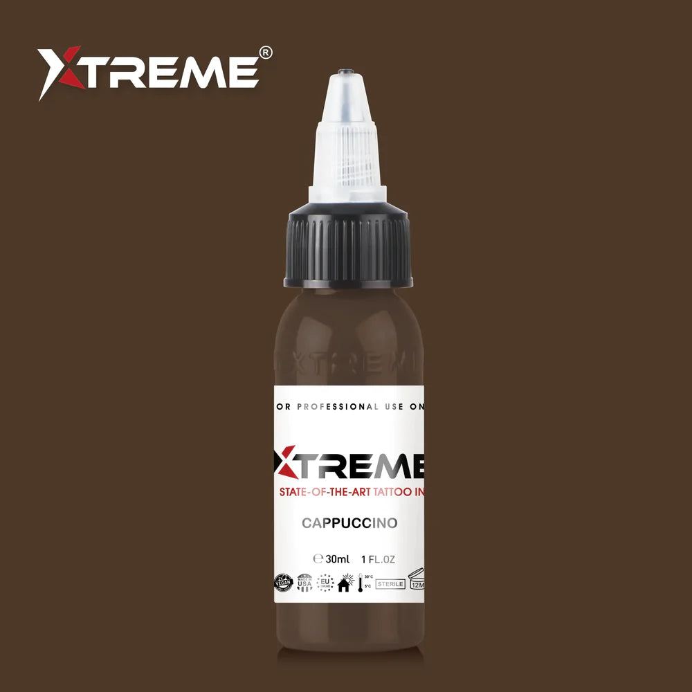 Tinta Xtreme - TINTA DE TATUAJE CAPPUCCINO - 30 ml / 1 oz