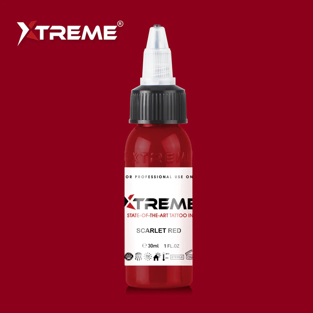 Xtreme ink - SCARLET RED TATTOO INK - 30ml / 1oz