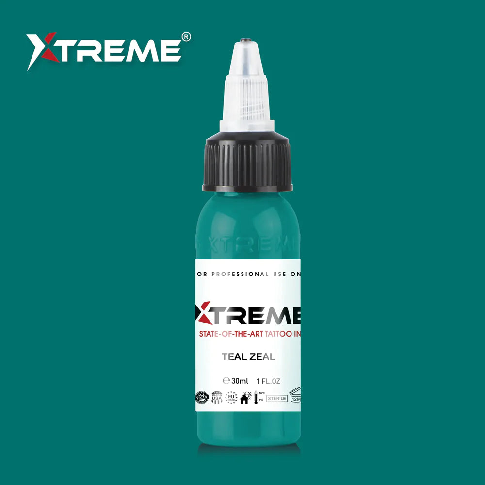 Tinta Xtreme - TINTA DE TATUAJE TEAL ZEAL - 30ml / 1oz