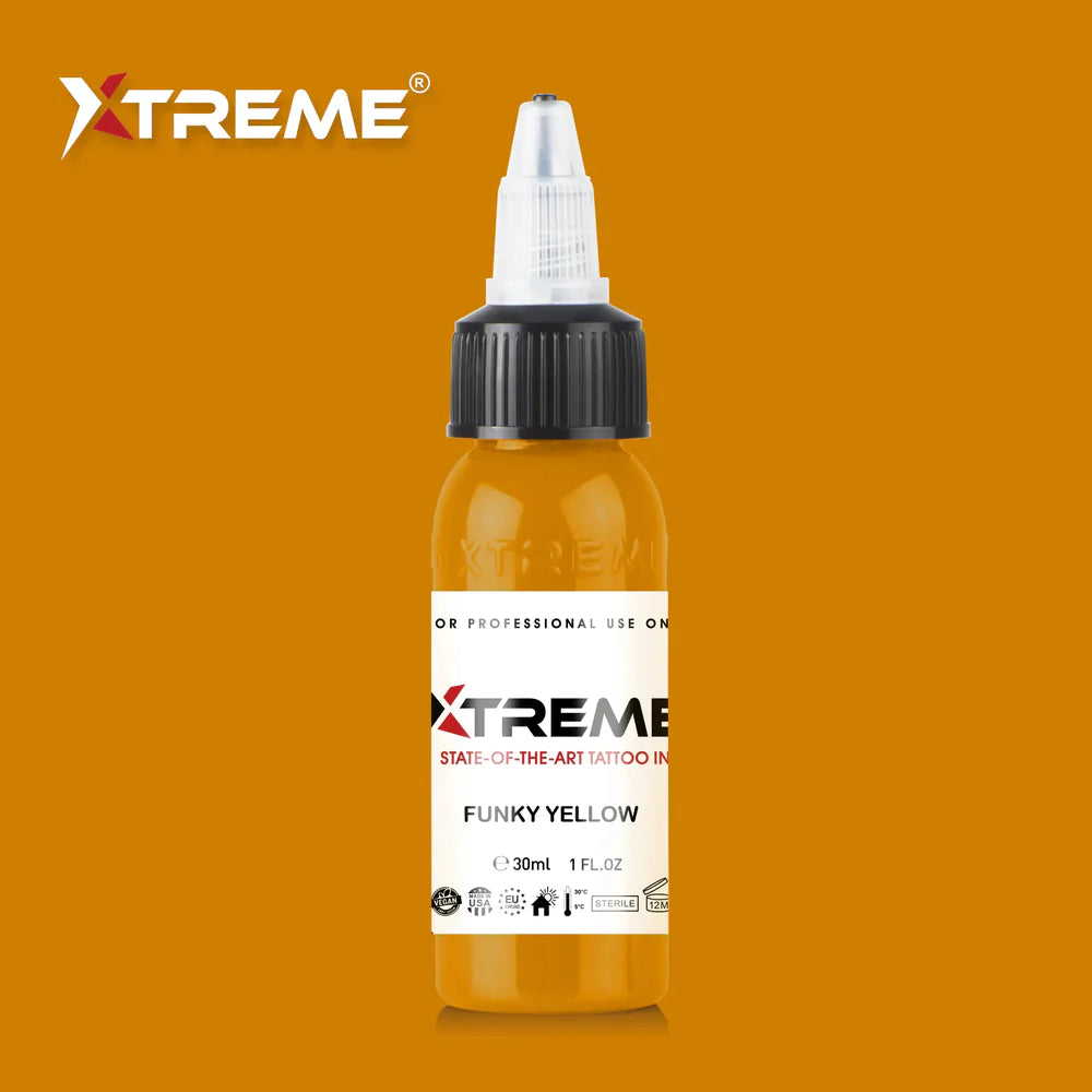 Xtreme ink - FUNKY YELLOW TATTOO INK - 30ml / 1oz