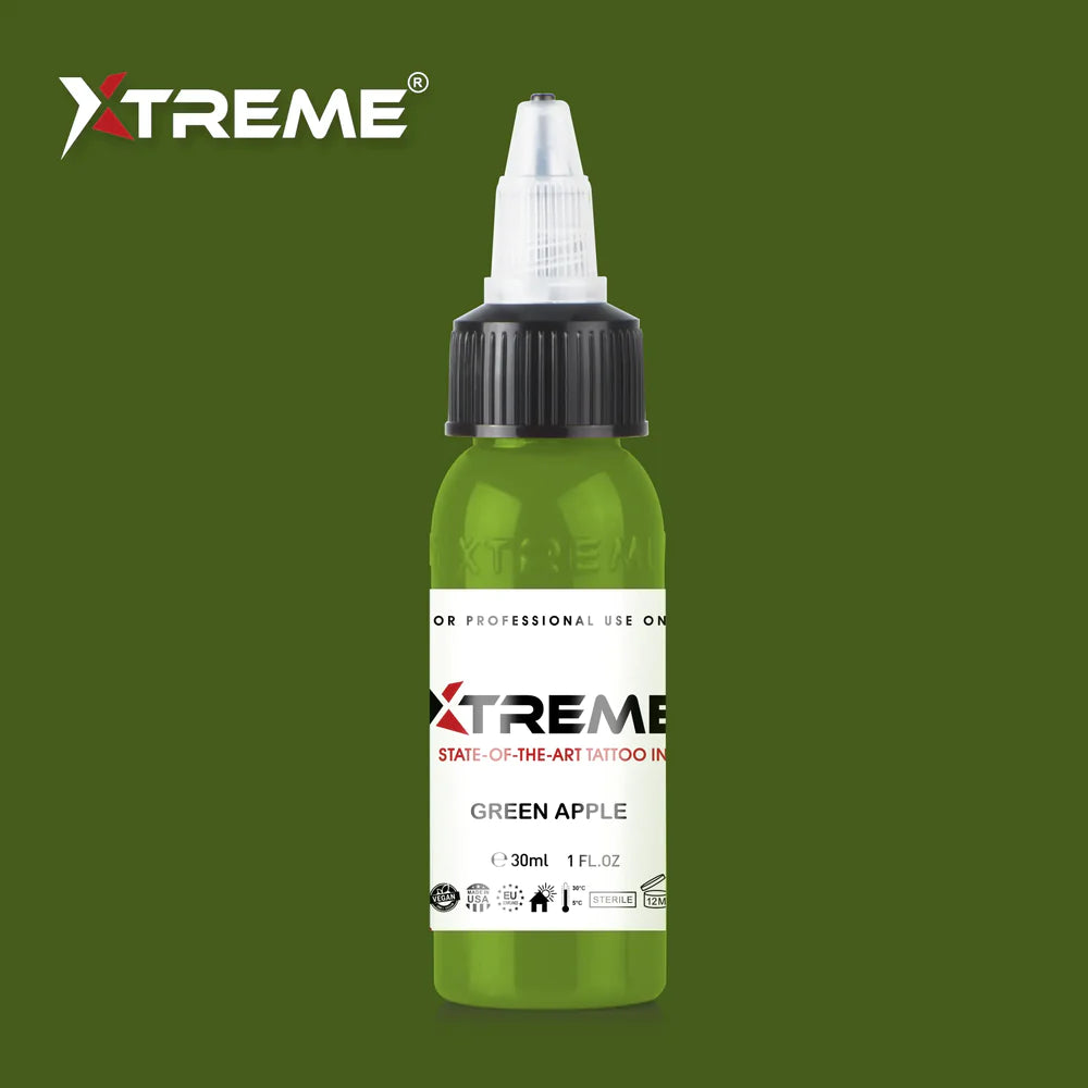 Xtreme ink - GREEN APPLE TATTOO INK - 30 ml / 1 oz
