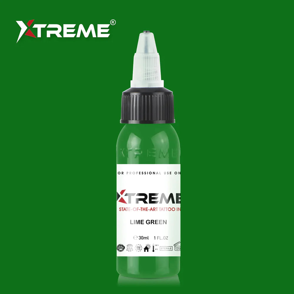Xtreme ink - LIME GREEN TATTOO INK - 30 ml / 1 oz
