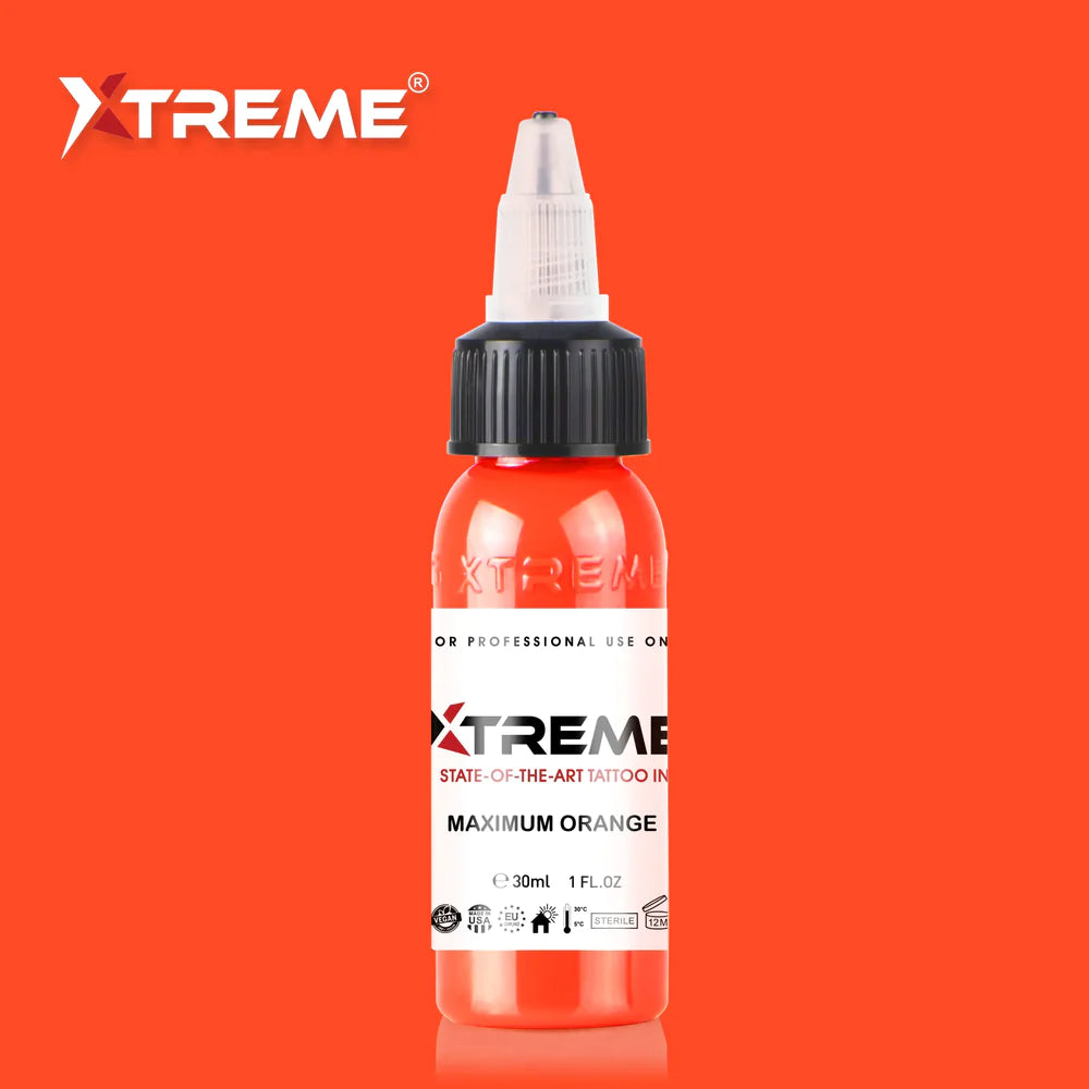 Xtreme ink - MAXIMUM ORANGE TATTOO INK - 30ml / 1oz