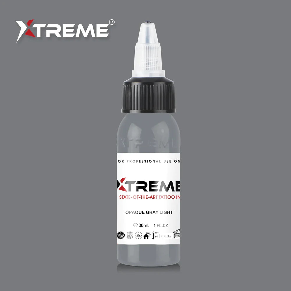 Xtreme ink - TINTA DE TATUAJE CLARO GRIS OPACO - 30 ml / 1 oz