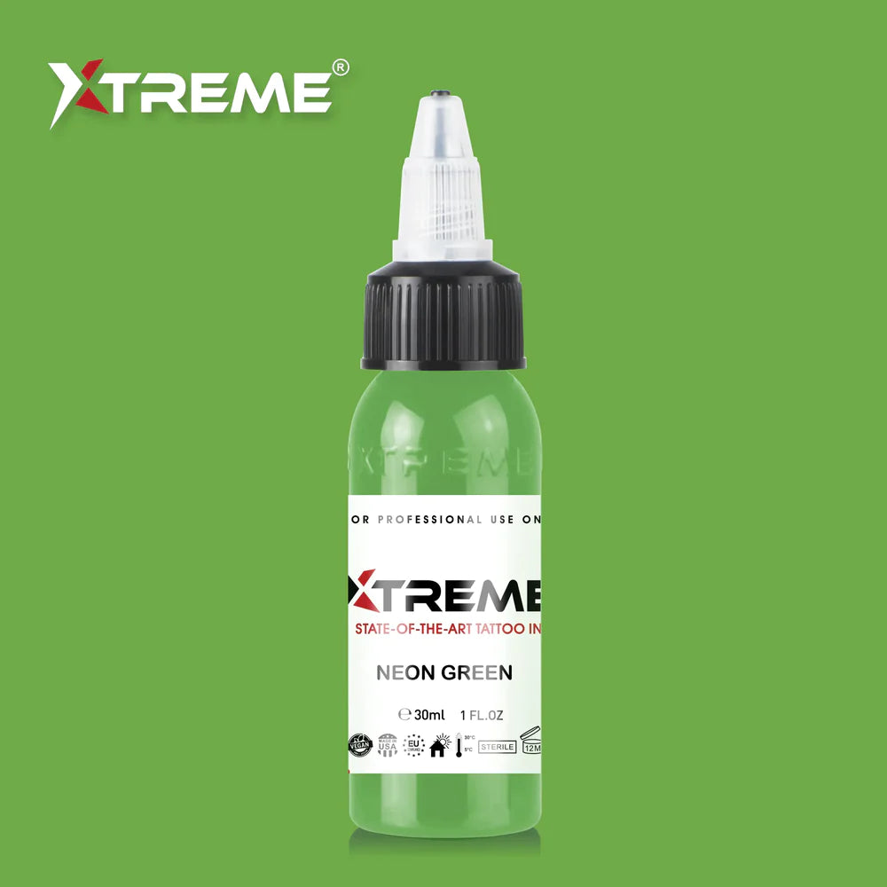 Xtreme ink - NEON GREEN TATTOO INK - 30 ml / 1 oz